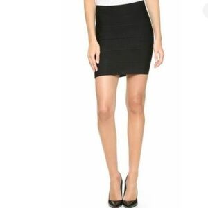 BCBGMaxAzria Black Bandage Mini Skirt